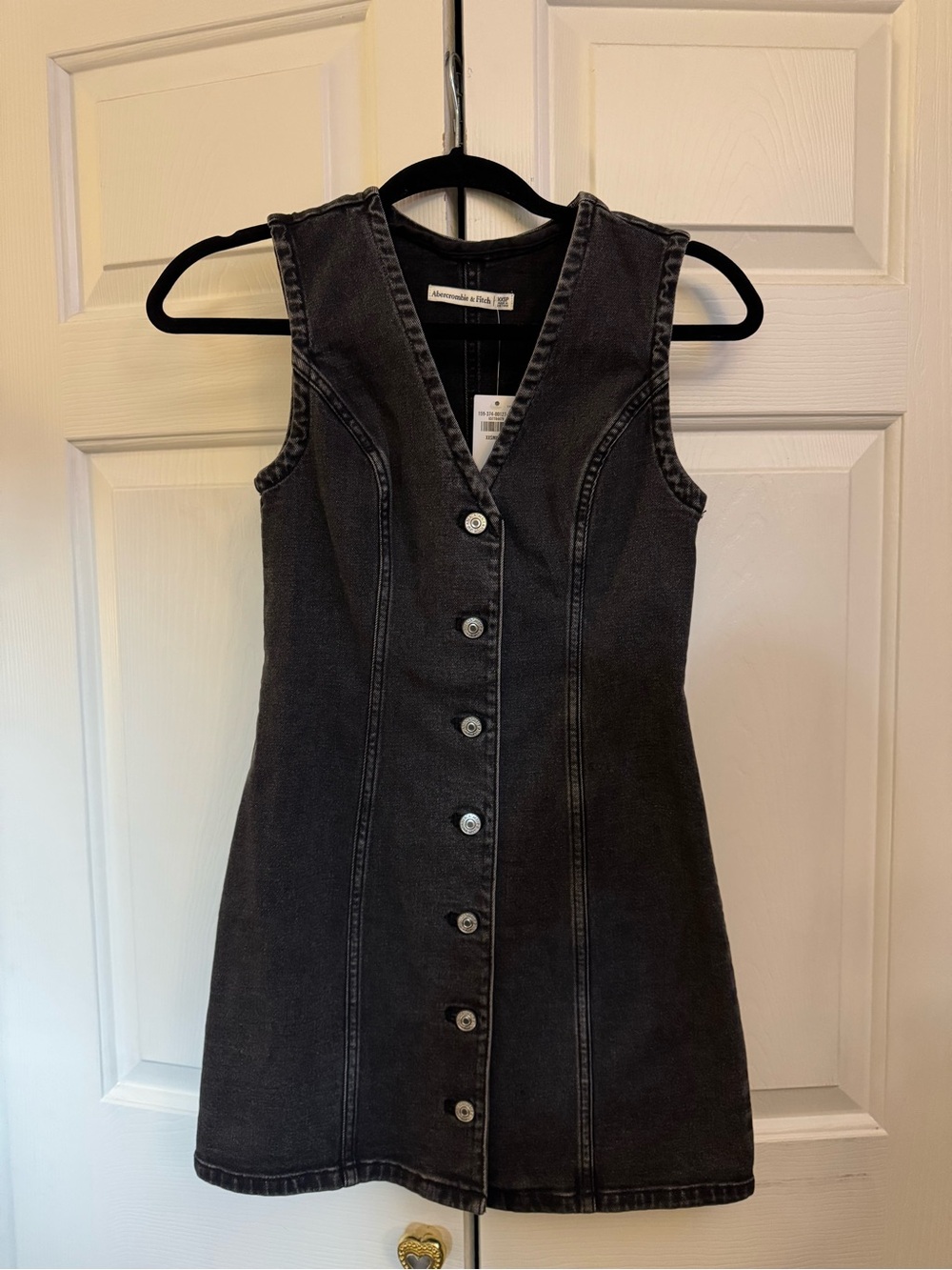 Abercrombie & Fitch Mini Dress Black Denim XXS Petite